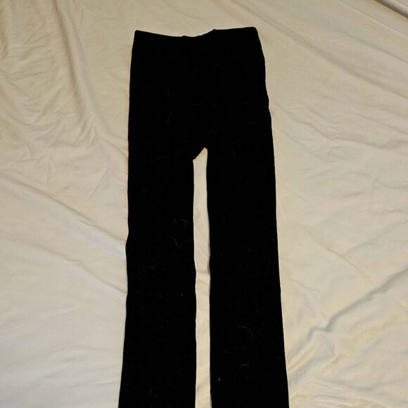 Black footed fleece lined tights, size M/L - Picture 1 of 2